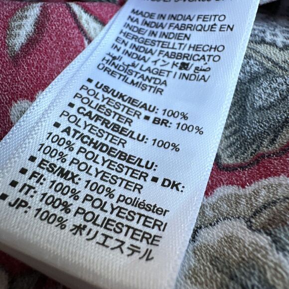 New Making the Cut S3 Ep5 Floral Sash Wrapped Midi Dress Draped Size Medium Red - Picture 14 of 14